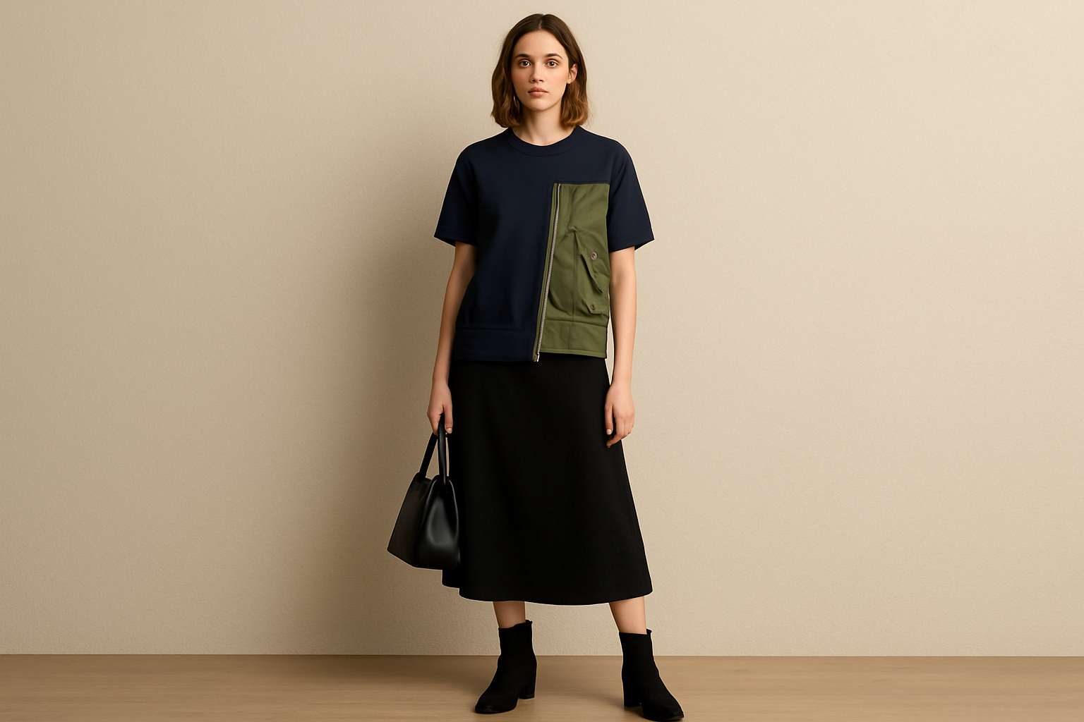 tshirt hybrid Sacai Bomber