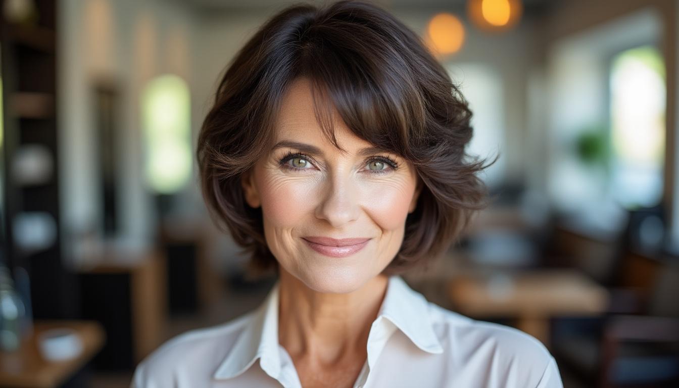 découvrez les coupes de cheveux mi-long dégradé effilé avec frange, plébiscitées par les célèbres stars de 60 ans et plus. inspirez-vous des looks élégants et modernes qui subliment la maturité et apportent du peps à votre style. adoptez ces coiffures tendance qui mettent en valeur votre personnalité et votre charme intemporel.