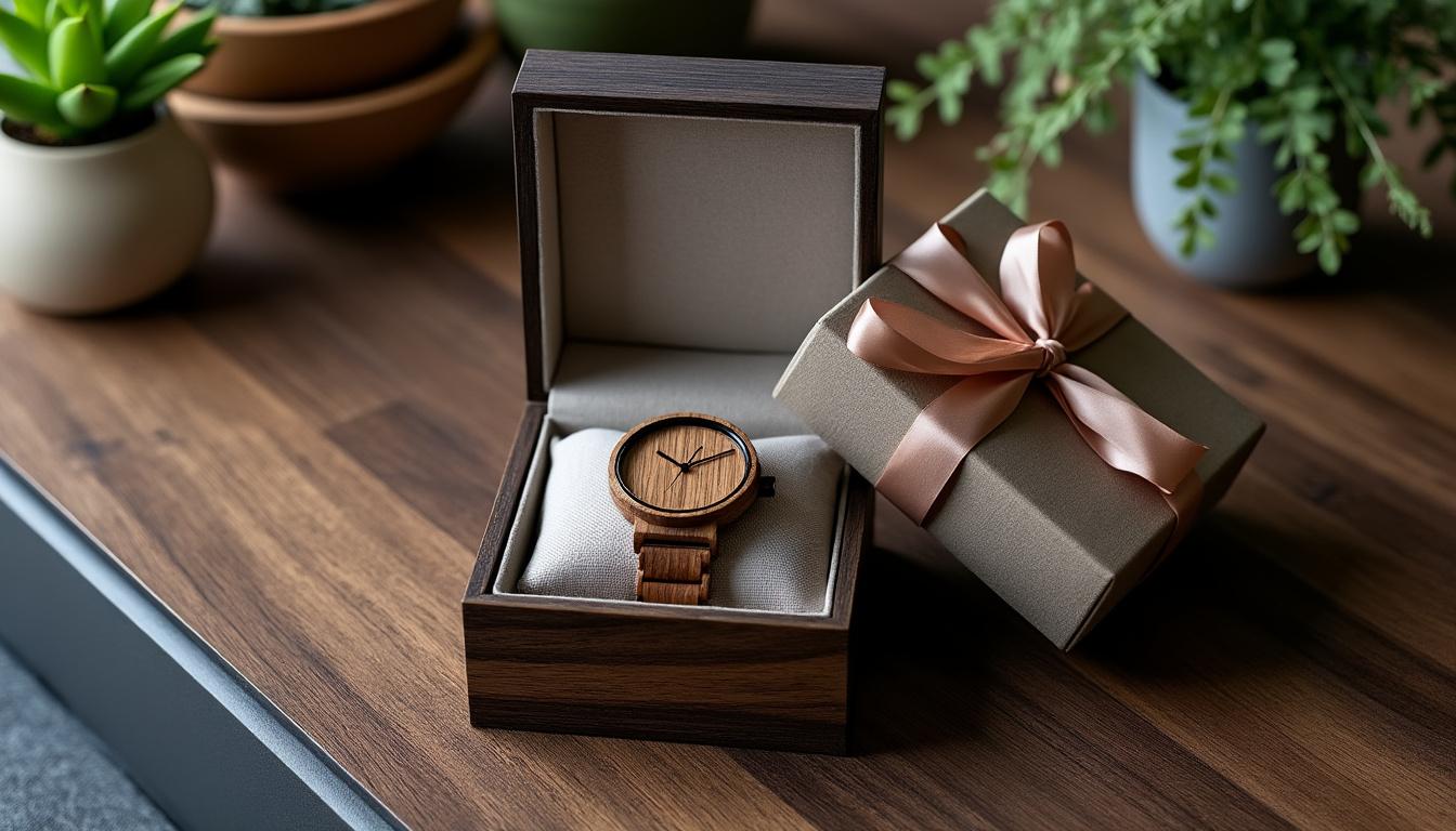 découvrez les tendances 2025 des coffrets cadeaux en bois, alliant élégance et praticité. offrez des montres uniques et personnalisées, livrées rapidement pour toutes les occasions spéciales. surprenez vos proches avec des choix écoresponsables et à la mode.