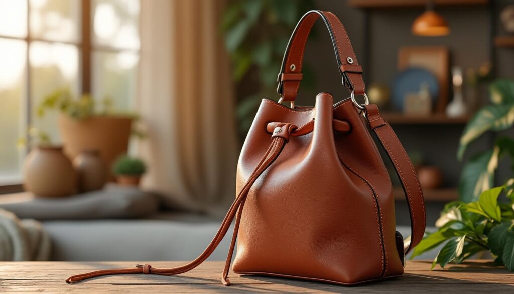 découvrez le sac à main seau avec lien coulissant, l'accessoire idéal alliant praticité et style pour sublimer toutes vos tenues au quotidien.