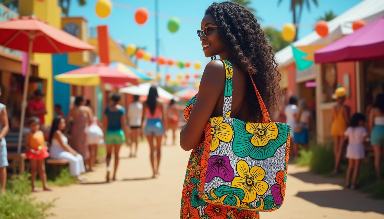 découvrez notre sac cabas à motifs wax africains, l'accessoire tendance et indispensable pour sublimer vos looks estivaux avec couleur et authenticité.