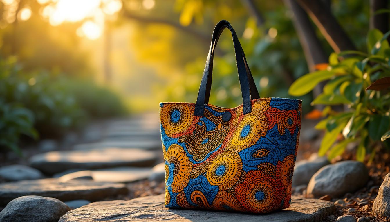 découvrez notre sac cabas à motifs wax africains, l'accessoire incontournable de l'été pour un style coloré et unique.