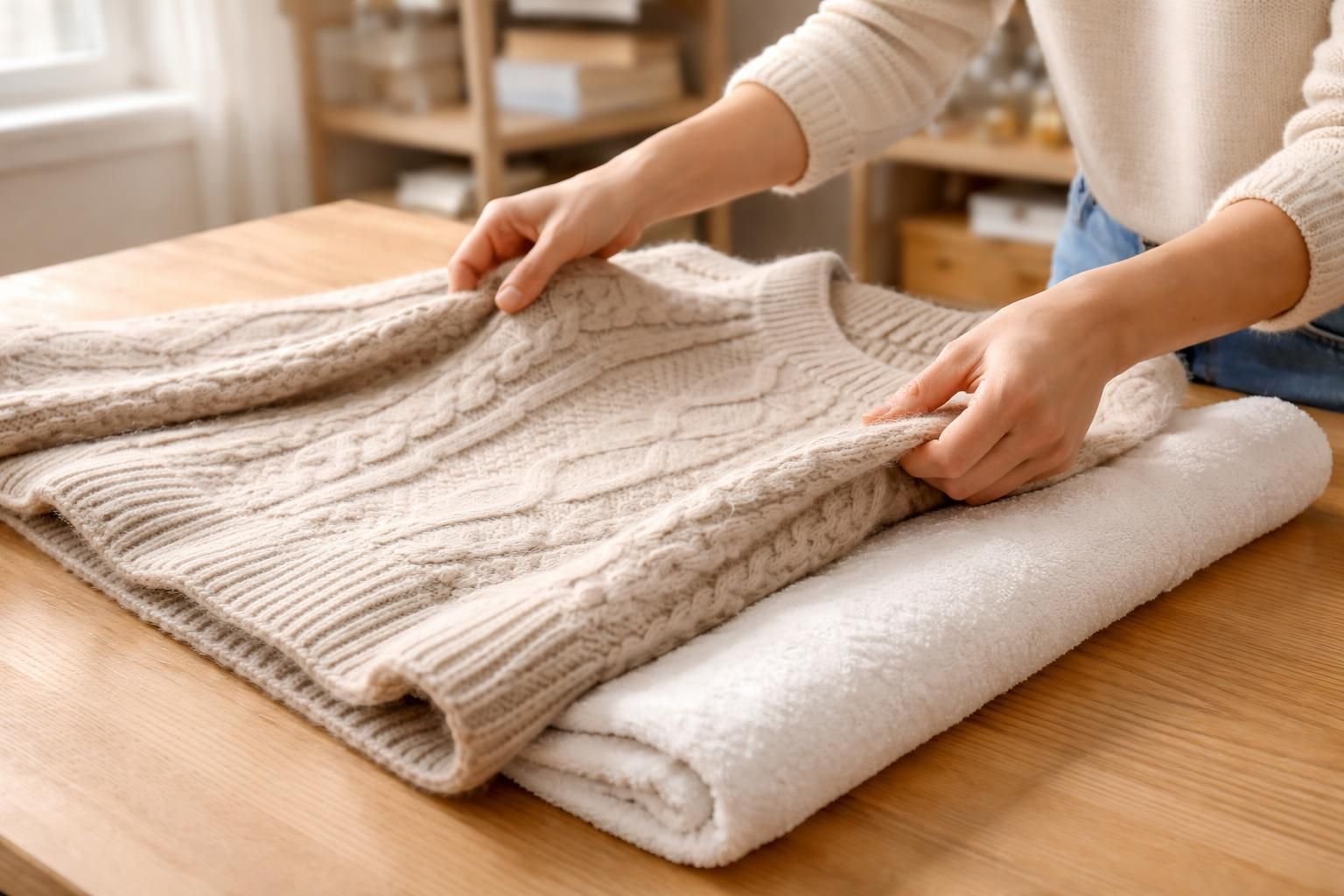 découvrez la méthode 'serviette' pour récupérer un pull en laine rétréci et lui redonner douceur et taille d'origine facilement.