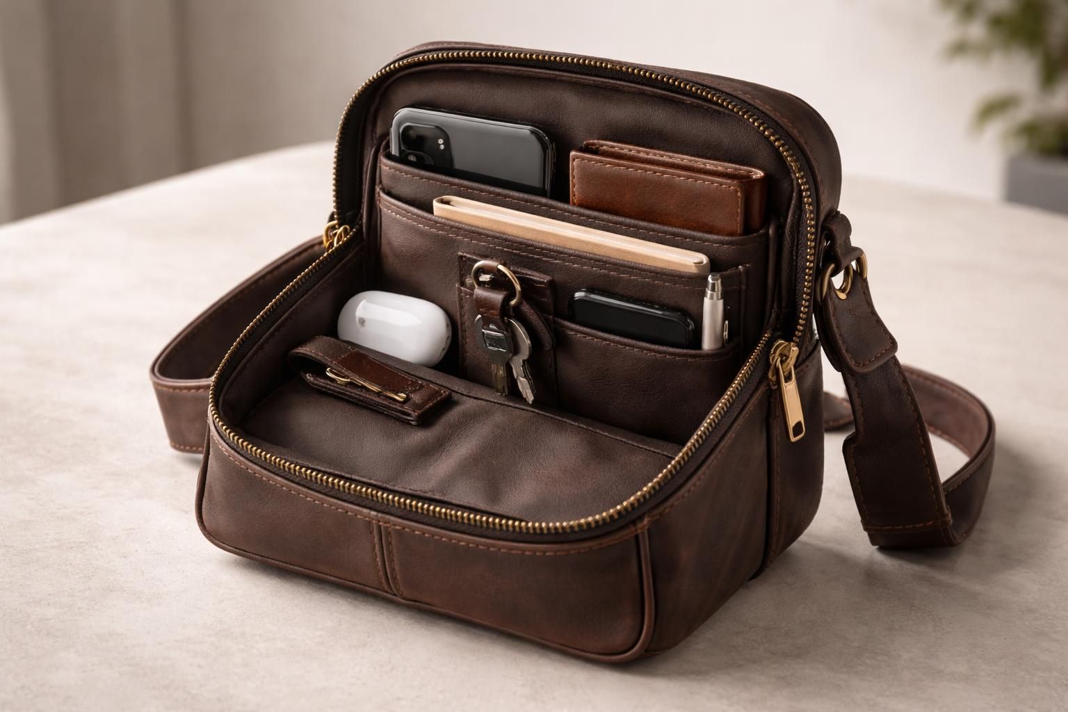 découvrez notre sacoche homme compacte, idéale pour organiser et transporter facilement tous vos essentiels quotidiens avec style et praticité.