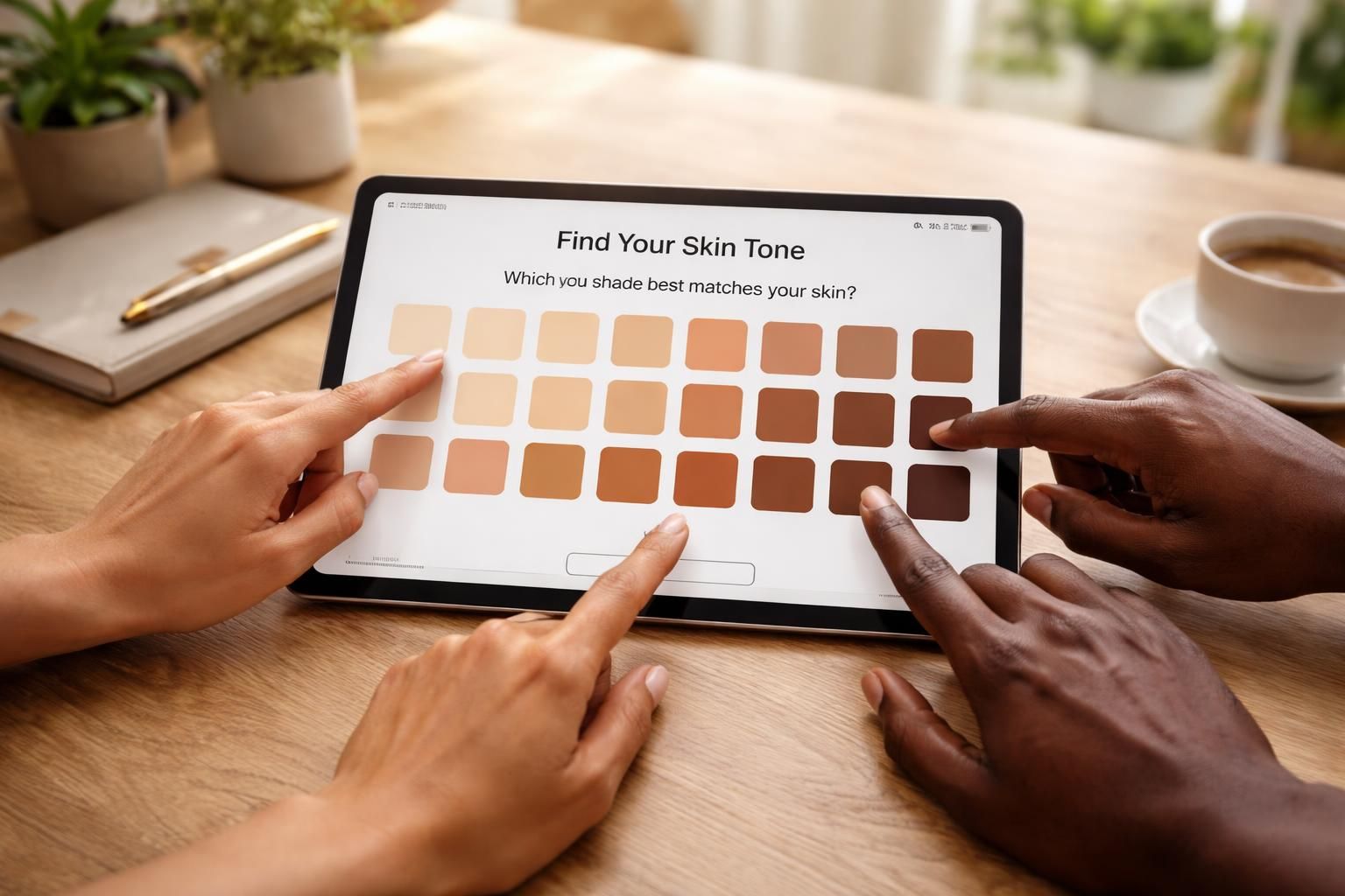 découvrez comment choisir la tablette tactile idéale pour réaliser des quiz sur la carnation et trouver la teinte parfaite avec précision.