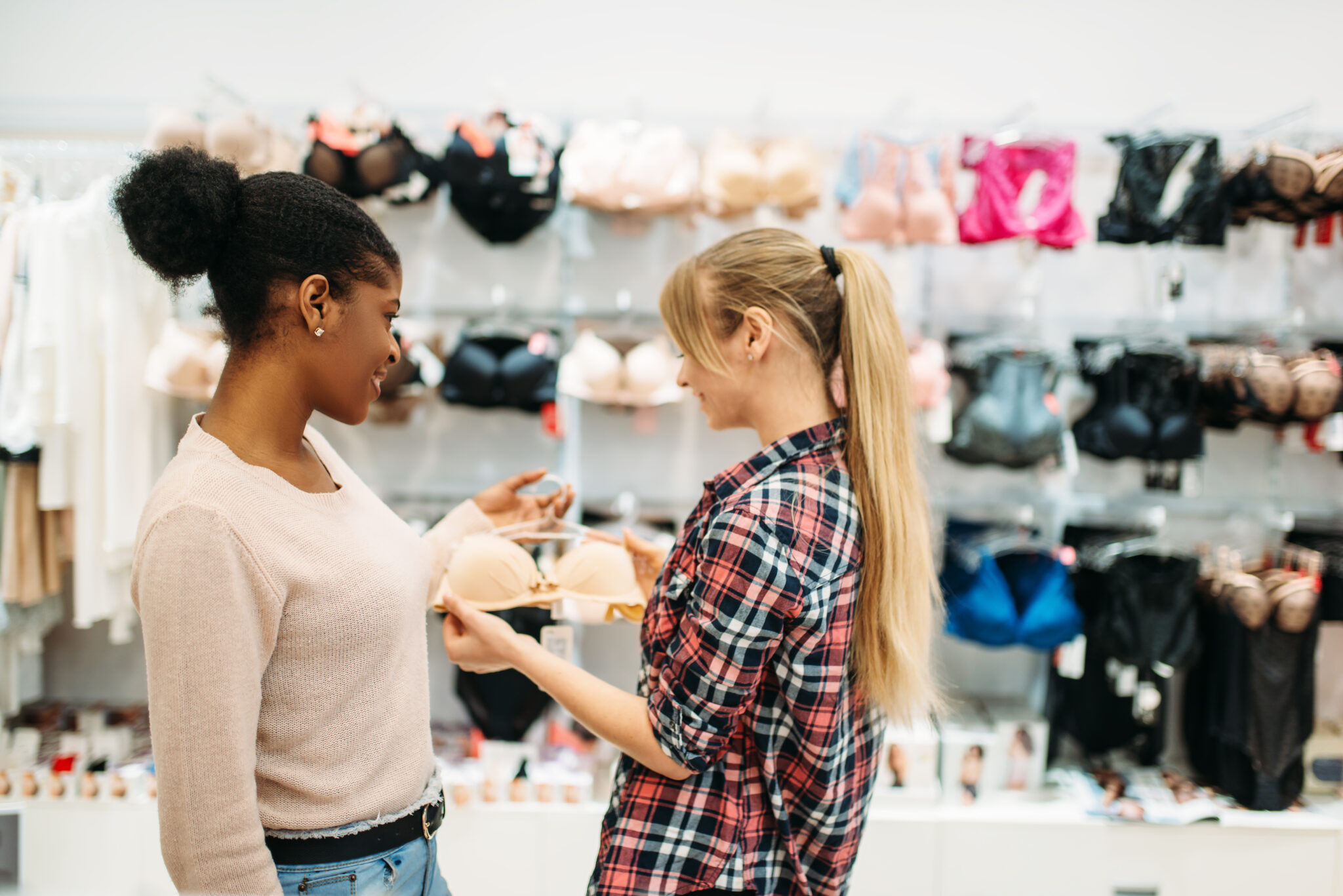 premier achat de soutien-gorge pour adolescente