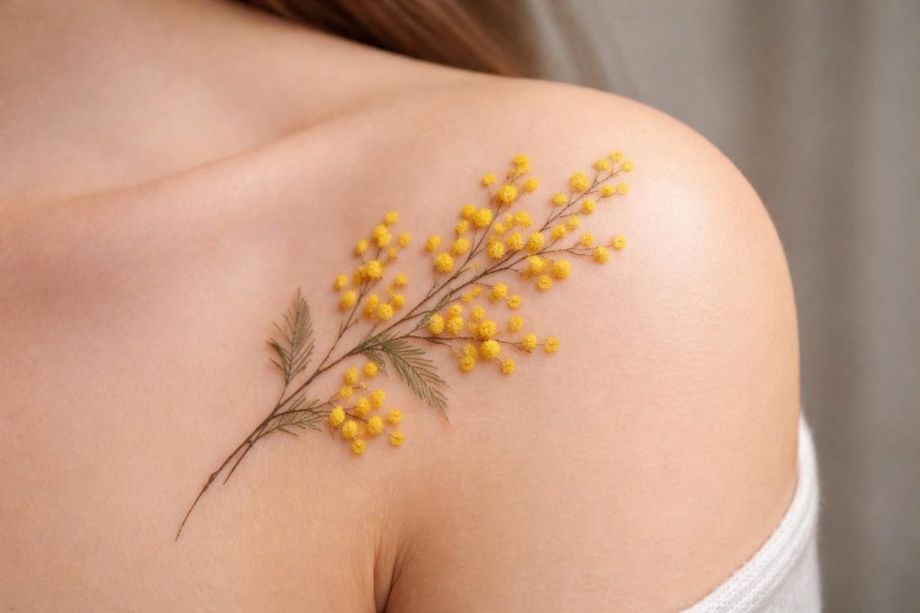 découvrez la signification du tatouage mimosa, un symbole unique mêlant délicatesse et force, idéal pour exprimer votre personnalité à travers l'art du tatouage.
