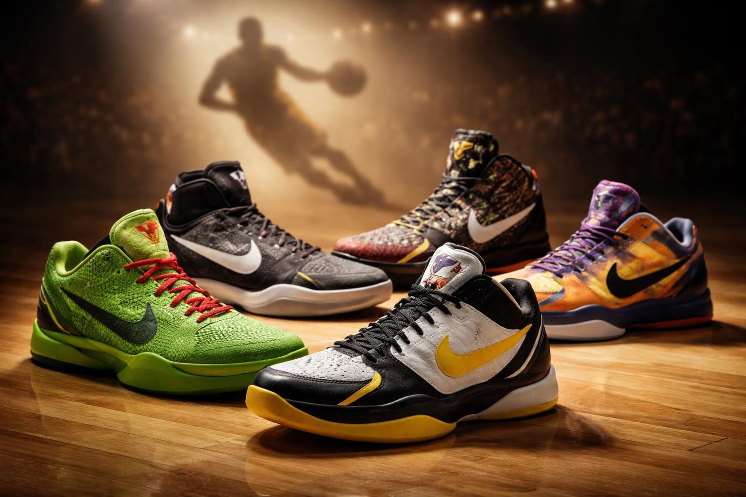 découvrez l'héritage de la légende kobe bryant à travers ses modèles emblématiques de sneakers nike, alliant style, performance et histoire.