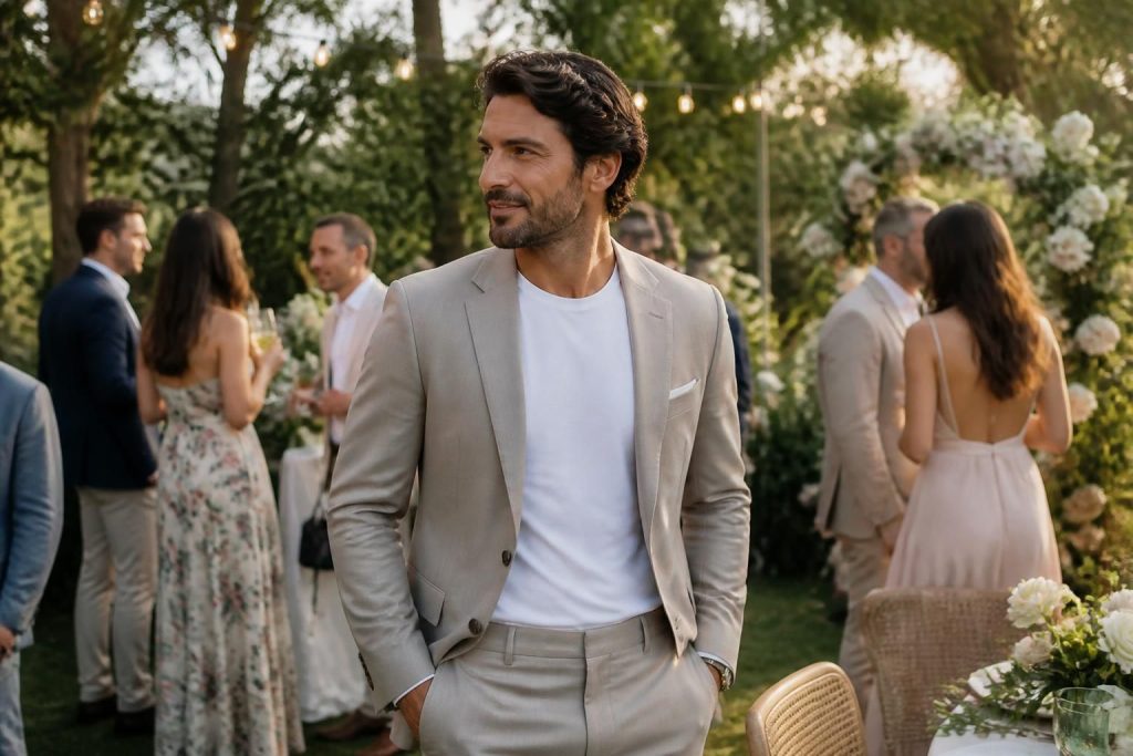découvrez comment le costume avec t-shirt peut être un choix audacieux et élégant pour un mariage ou une réception, alliant confort et style moderne.